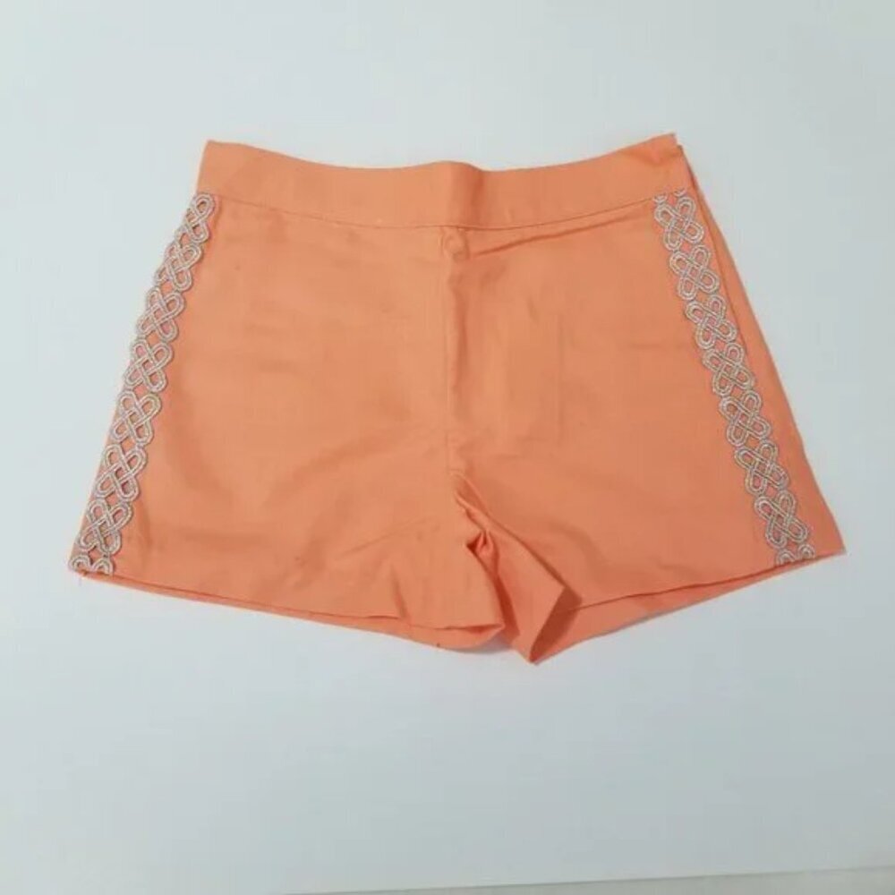 NWT Janie and Jack little girl orange embroidered shorts size 8 (F11)
